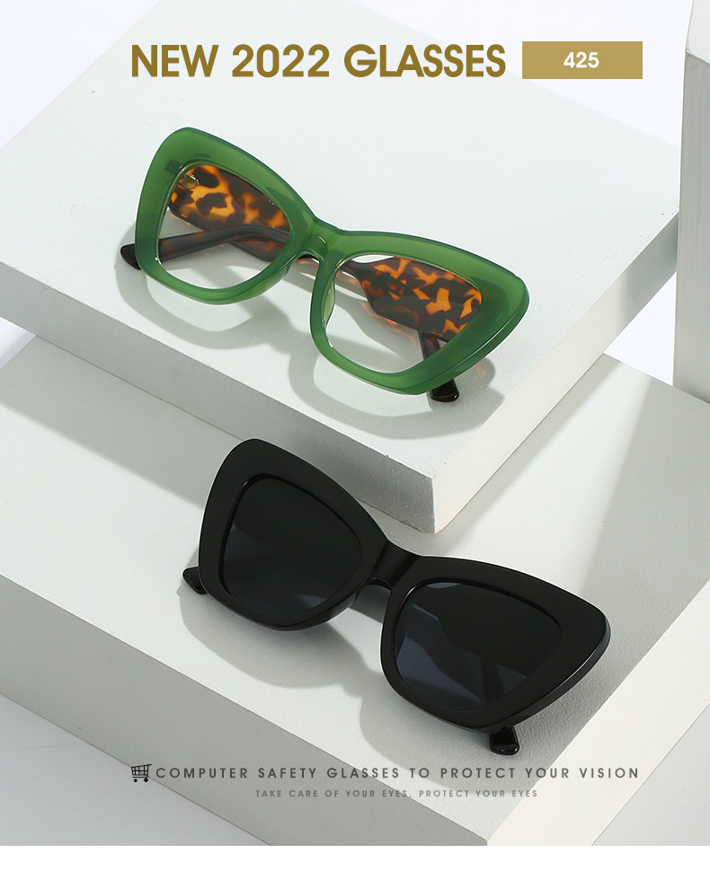 Retro Geometric Ac Cat Eye Full Frame Men's Sunglasses display picture 1