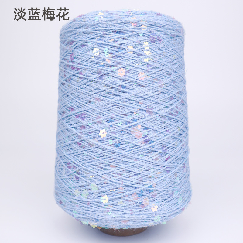 Silk Yue / mano DIY hilo de algodón multicolor brillante 3mm + 6mm sequilla 250 gramos de hilo de aguja de ganchillo