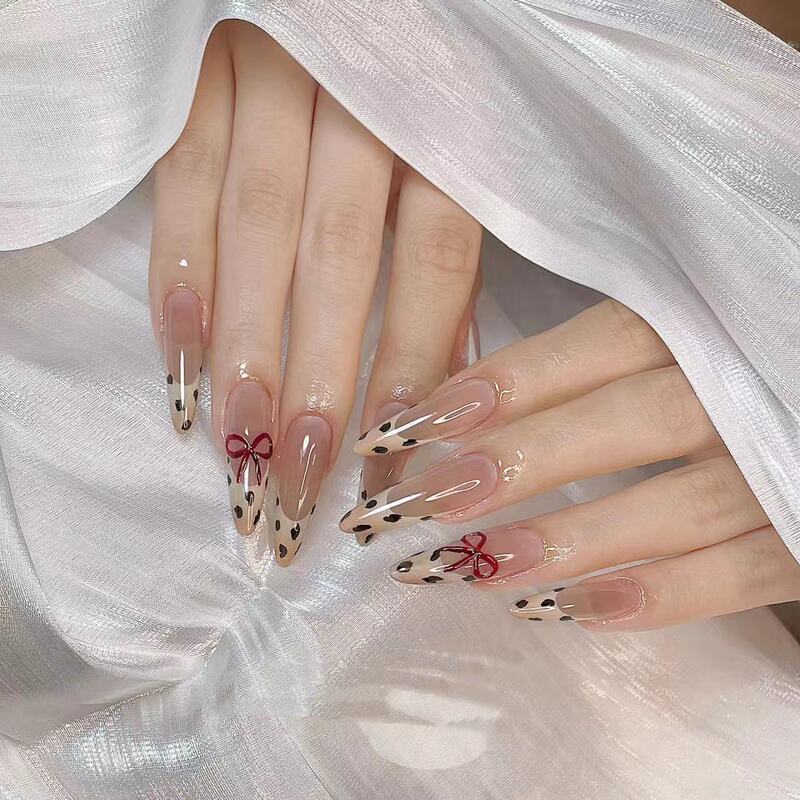 Cheetah Little Smoked French Leopard Handmade Wear Armor Pure Hand-painted High-grade Manicure