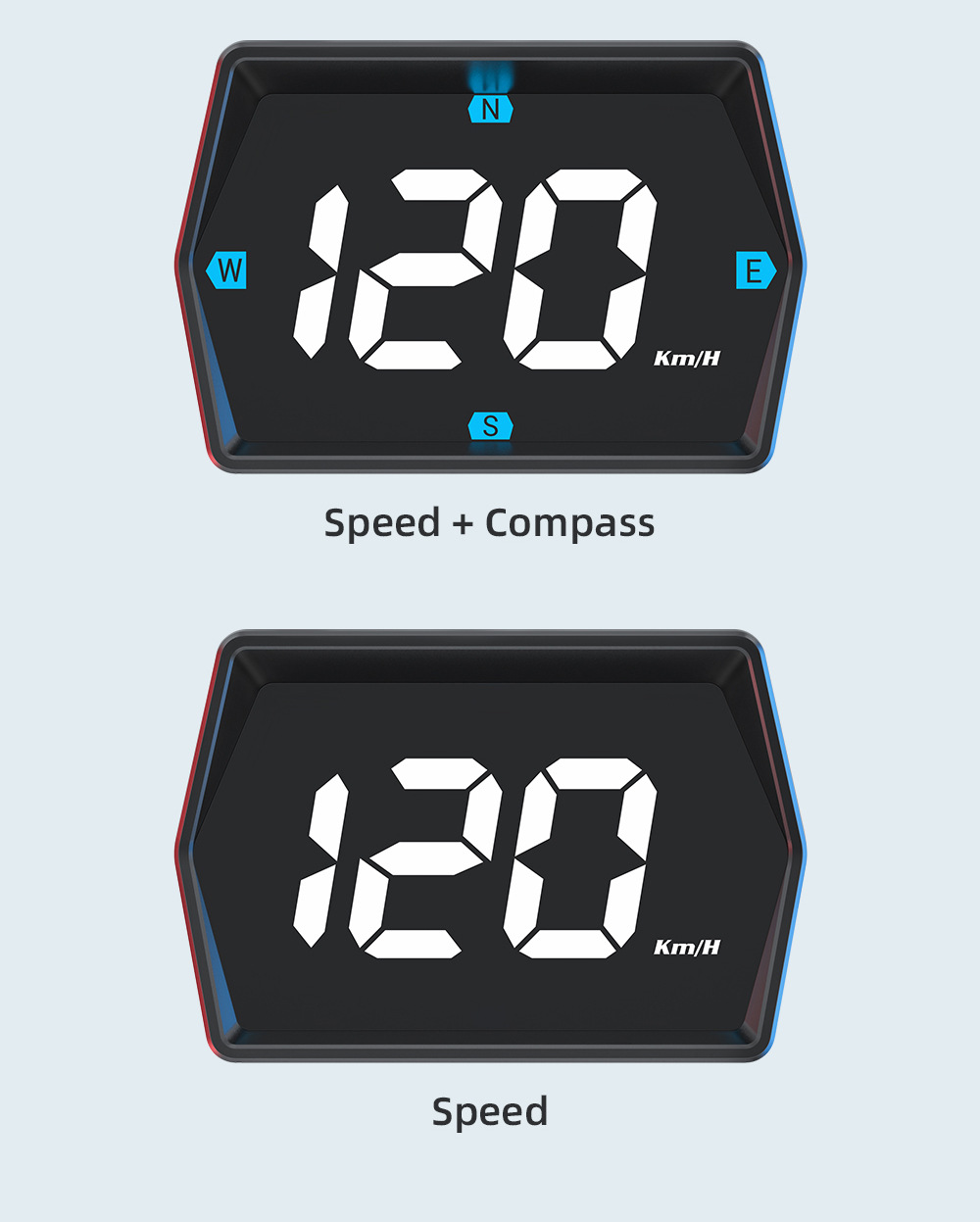 Universal car HUD head-up display Beidou GPS vehicle speed measuring instrument high-definition head-up display simple model G20