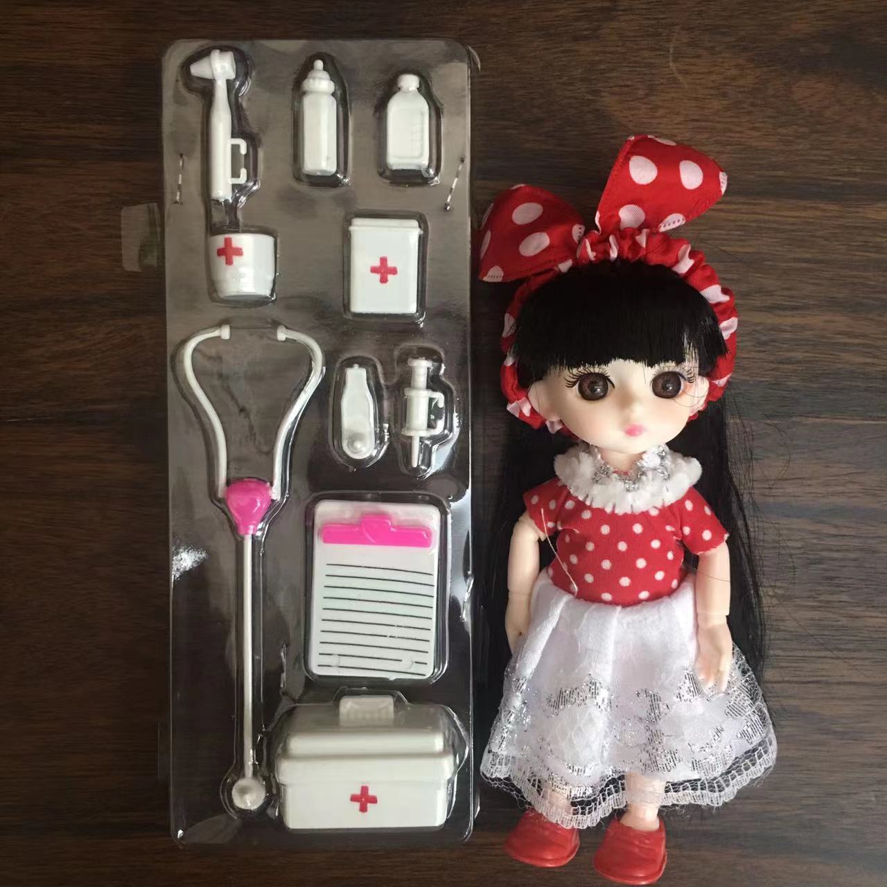 玩具娃娃配件护士医生工具仿真吊瓶药箱小女孩迷你洋娃娃道具组合