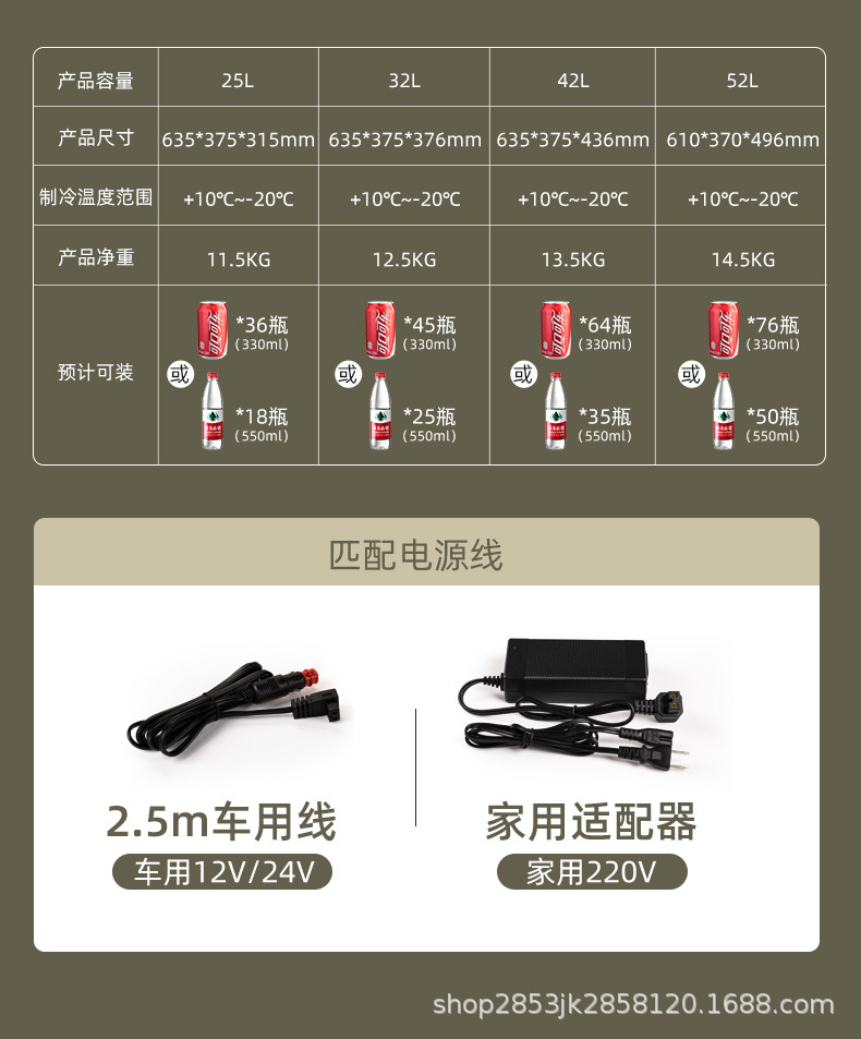 Manufacturers directly supply compressor car refrigerator dual-zone icing freezer outdoor car refrigerator CNC version self-driving tour