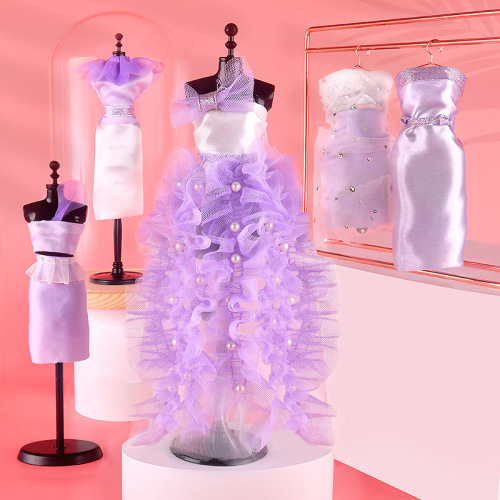 Children's fashion design diy hairpins handmade material package doll clothes girls toys wholesale cross-border