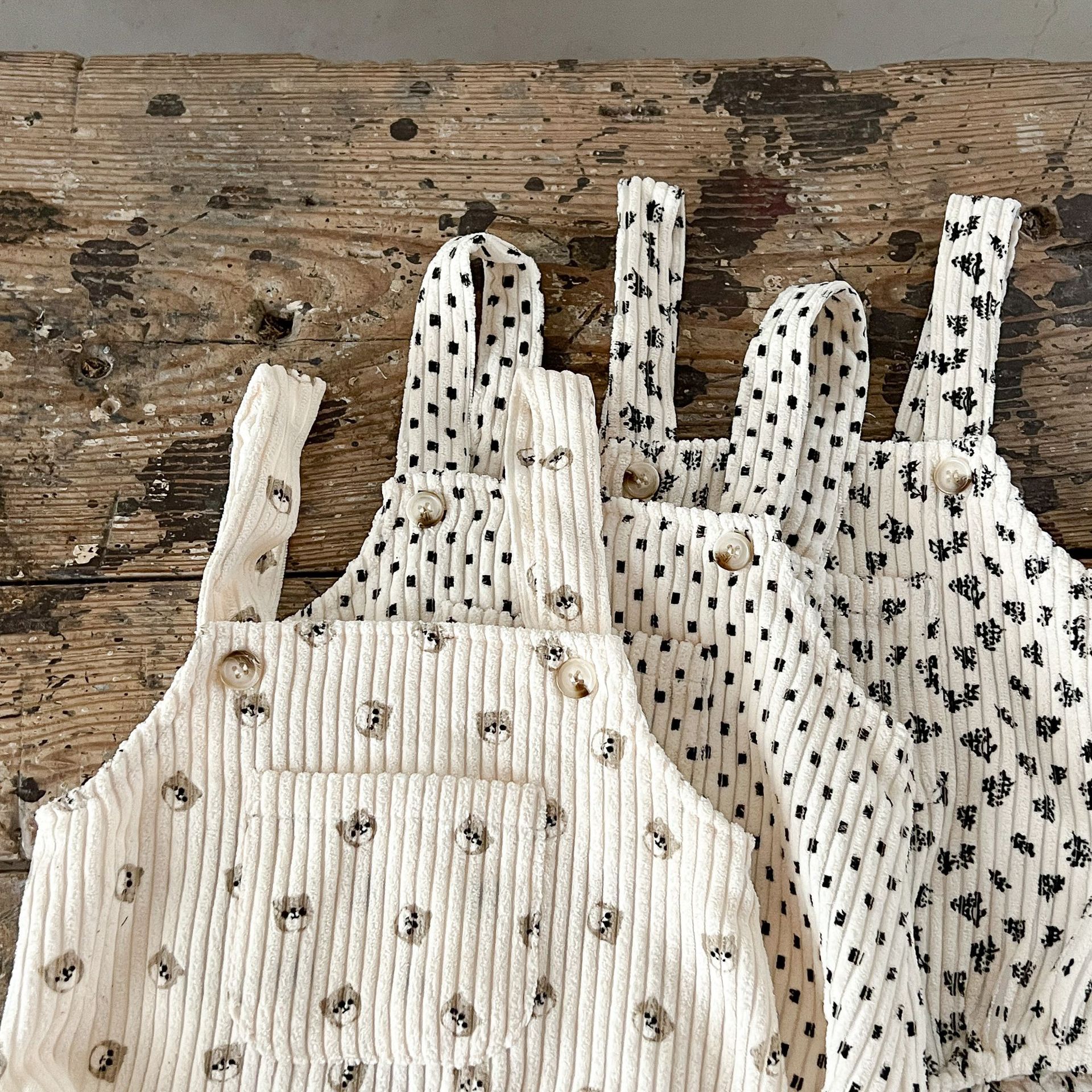 2023 primavera y otoño bebé niños y niñas impreso suspender mameluco vaina ins algodón mono mameluco