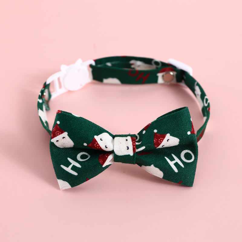 Amazon Navidad campana cuadrada corbata gatos perros collar botón collar accesorios arco perros