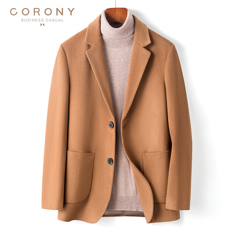 Woolen autumn demi-season velvet suit