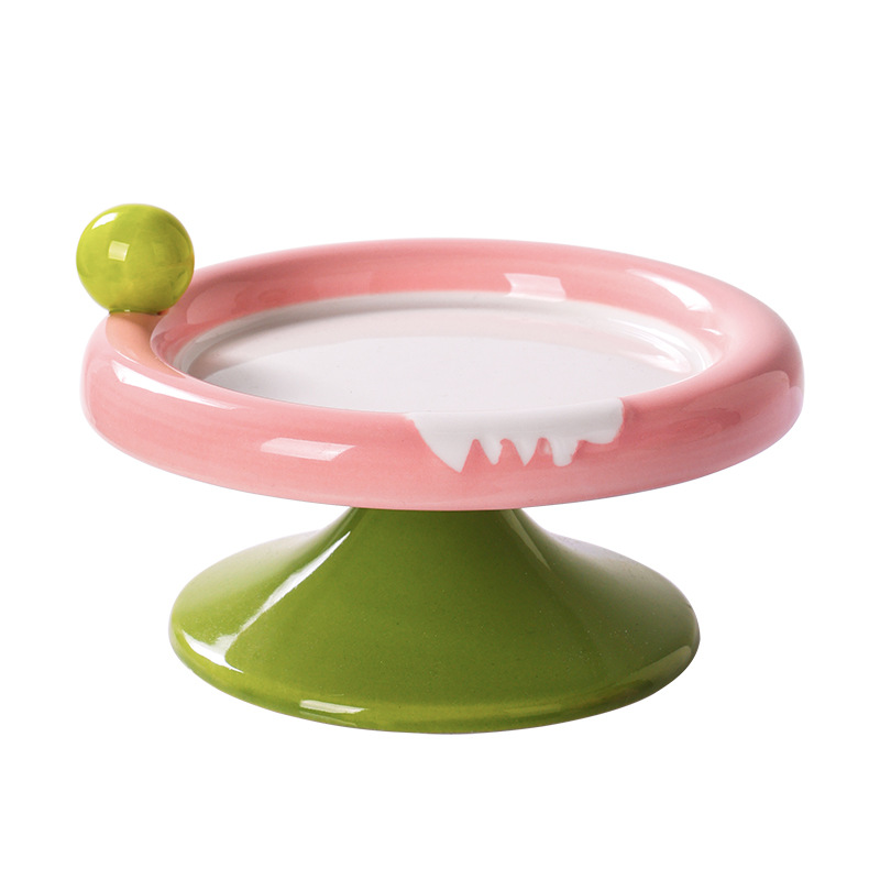 Nuevo gato taza tazón de cerámica gato y perro tazón de comida especial cachorro tazón de comida para gatos tazón de agua protección cervical venta al por mayor