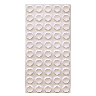 PU pequeña placa redonda, piedra cultural ligera, pared de fondo decorativa de red roja, estructura tridimensional redonda en tres D, ladrillo de pared exterior de cuero de mampostería