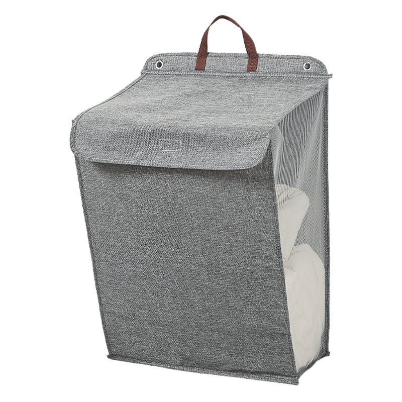 Cesta de almacenamiento de ropa sucia hogar cuarto de baño cesta de la ropa de baño plegable Cubo de almacenamiento montado en la pared cesta de la ropa