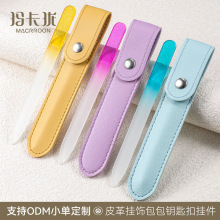 双面喷砂指甲锉纳米玻璃磨甲锉美甲水晶打磨搓条抛光前置处理工具