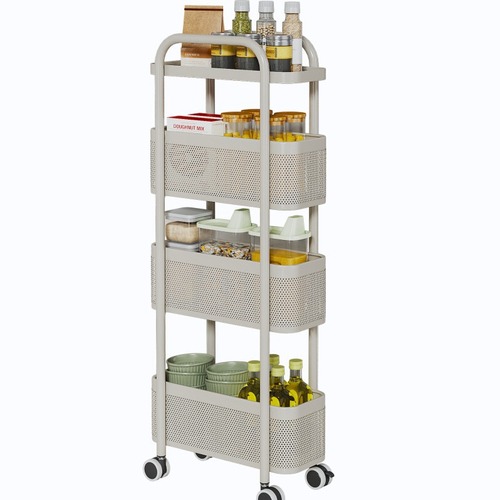 Kitchen, living room, bathroom, removable, installation-free, multi-functional, large-capacity slit rack, narrow slit debris storage rack