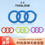 批发美国TT源头工厂发圈糖果色高弹力不勒发电话线发圈清新百搭