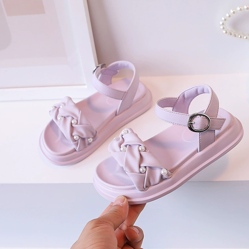 Summer non-slip small beach footwear, universal sandals for princess, for teenagers, soft sole