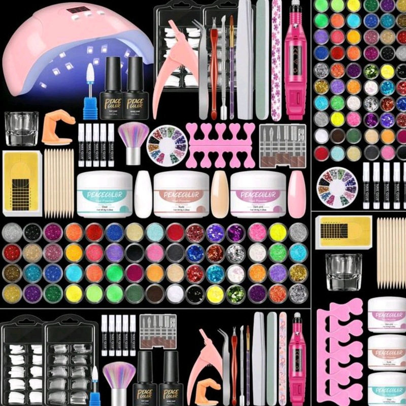 Cross-Border Manicure Tool Set, Full Set of Manicure Lamp, Nail Polish Glue, 42 Colors, Novice Manicure Tool Set, Complete Set, Cheap