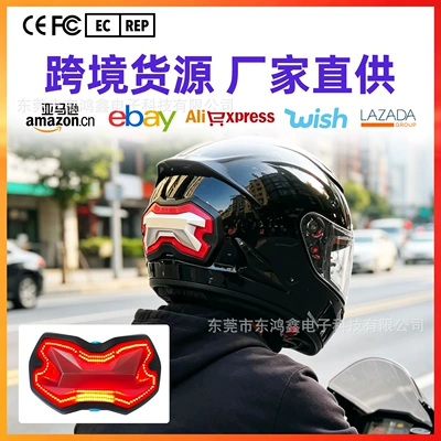 Cross-border retro helmet for motorcycles, electric scooters, and tricycles, with warning light and display (Motosiklet kaskı (dəbilqə))