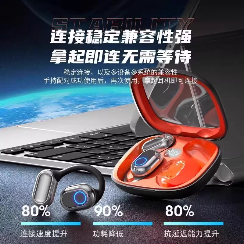 ベルリンサウンド 骨伝導ワイヤレス Bluetooth ヘッドセット 2025 新しい耳掛け非インイヤーオープンスポーツランニングスペシャル|undefined