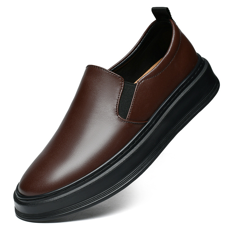 Zapatos de hombre de gran tamaño 45 46 47 Love, zapatillas blancas de cuero, antideslizantes, resistentes al desgaste, simples y transpirables, conducción informal image 3