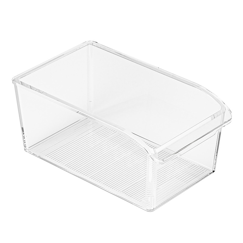 Caja de almacenamiento de refrigerador, cajón transparente de grado alimenticio con poleas, caja de almacenamiento de huevos, caja de drenaje para el hogar