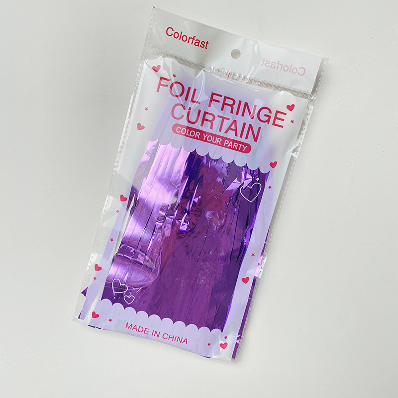 Cortina de seda de lluvia brillante transfronteriza decoración de la atmósfera de fondo de la fiesta de cumpleaños 1 * 2 metros cortina de seda de lluvia al por mayor
