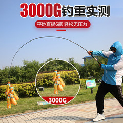 Cross-border spinning rod, foreign trade M-tuned spinning rod, 2.1 meters 2.4 meters telescopic rod, fishing rod, carbon black fish rod