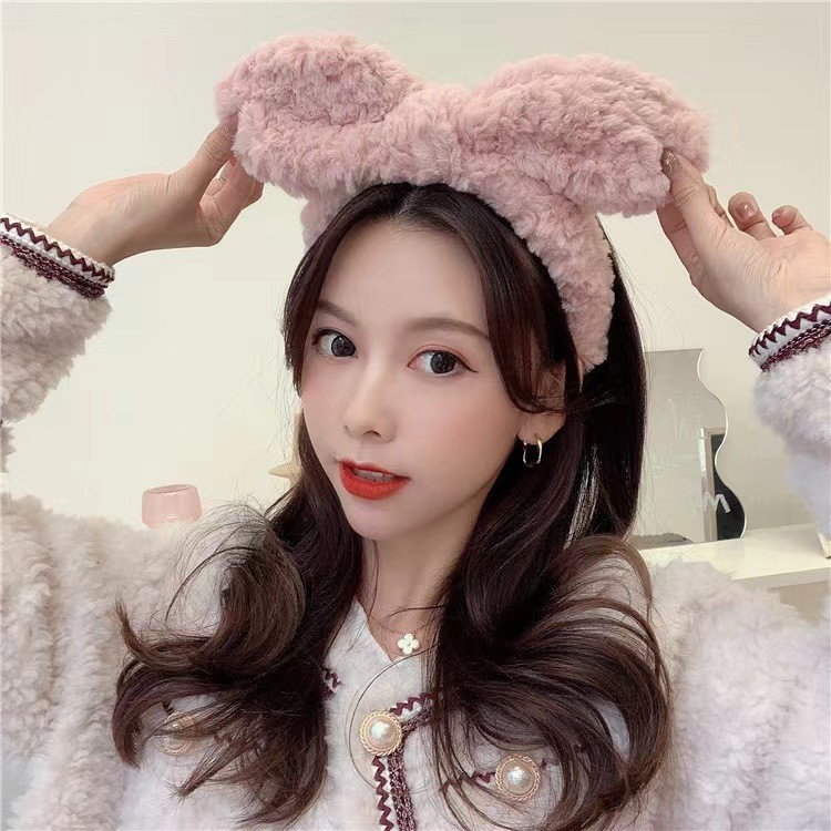 女の子の洗顔ヘッドバンド、かわいい漫画の猫のヘッドバンド、クマのイチゴの洗顔ヘアアクセサリー、メーカー在庫卸売|undefined