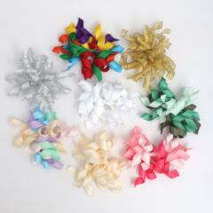 クロスボーダーカラー巻き花波ねじリボンDIYクリスマス雰囲気装飾品酒瓶ペット頭飾りリボン