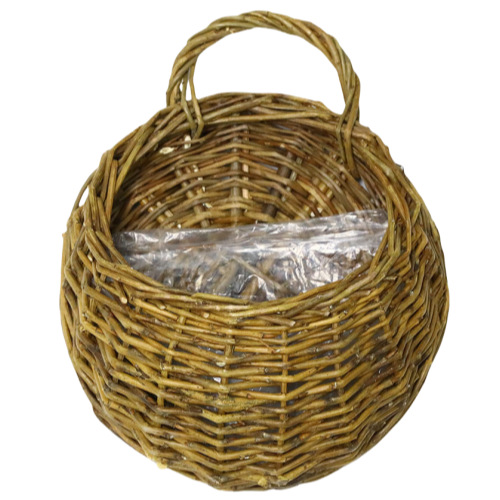 Cesta Colgante de Mimbre Tejida de Mimbre Hecho a Mano, Tejido para Pared y Jardín