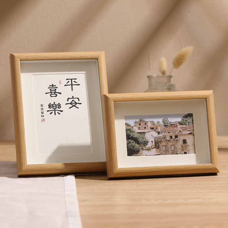 Wooden hollow stereo photo frame table wholesale 5 inch 7 photo frame 6 Wall 8 glass photo frame 10 manufacturers A4