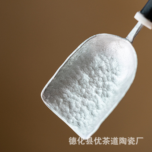 Natural purple bamboo whip pure tin tea pick tea shovel creative tea lotus tea pick tea ceremony six gentlemen retro tea spoon tea spoon accessories
