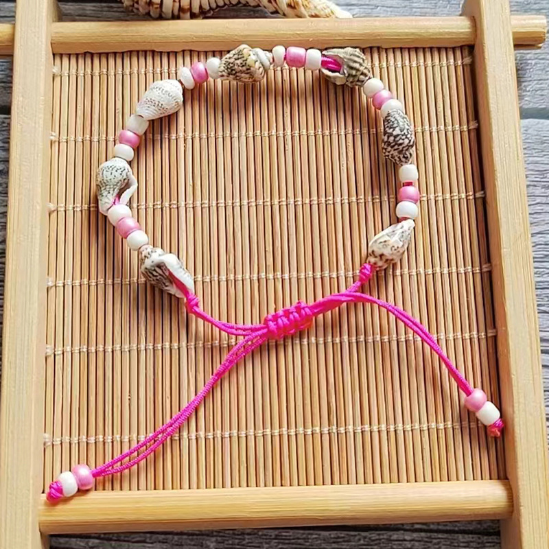 Beaded, Knitting Design Beach Geometric Seed Bead Shell Beaded Knitting Unisex Bracelets