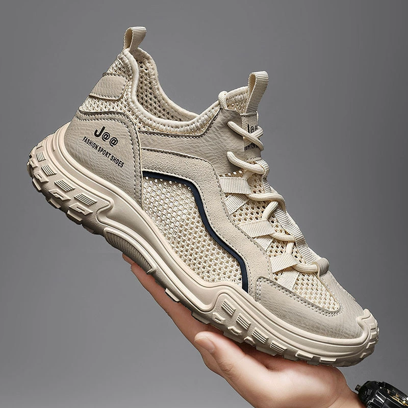 Трансграничная сетчатая обувь для защиты труда Мужская дышащая легкая износостойкая рабочая обувь на педали на открытом воздухе повседневная обувь