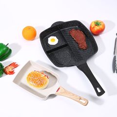 日式玉子燒方形不粘鍋早餐麥飯石家用一體平底鍋煎蛋鋁煎鍋批發