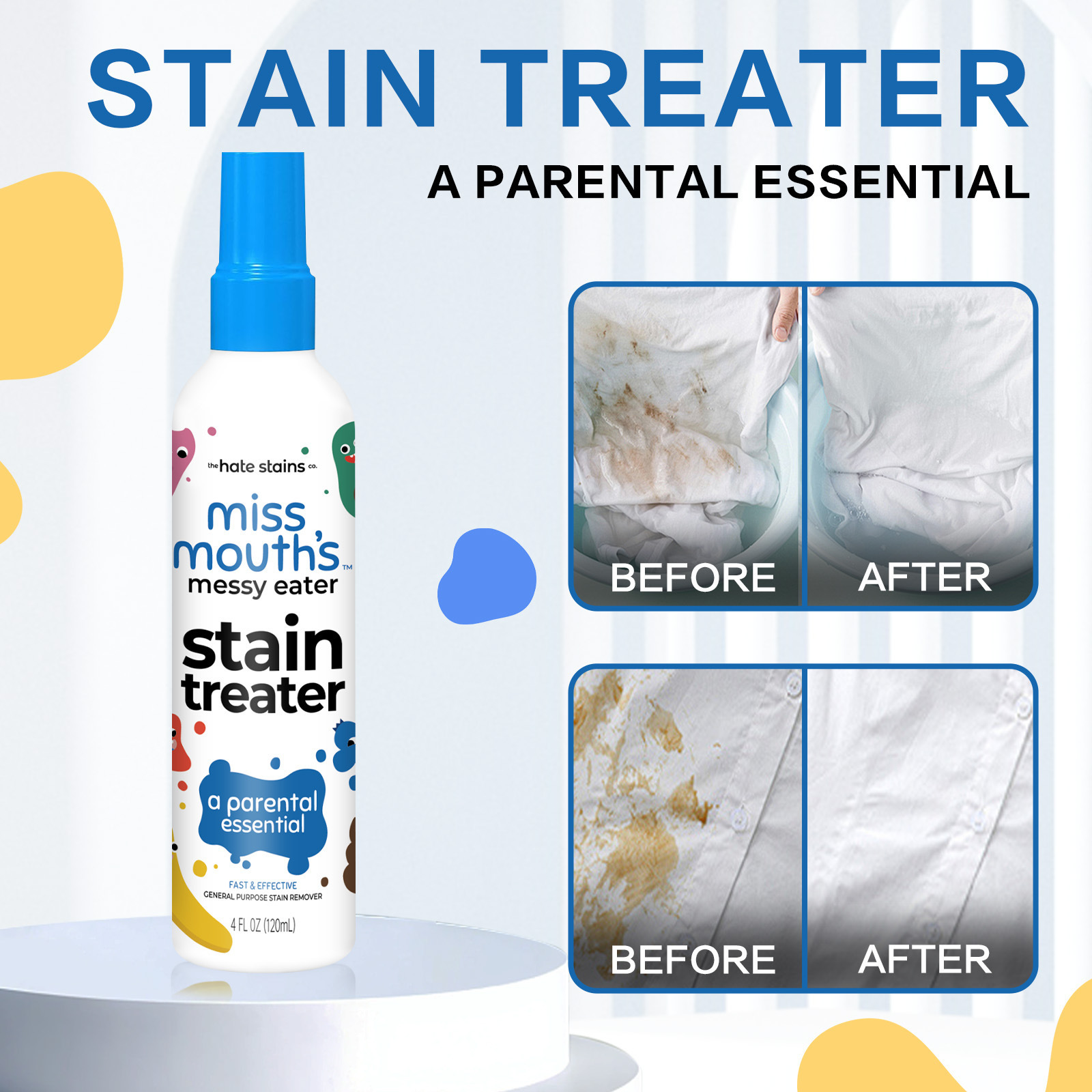 Spray Limpiador Quitamanchas para Ropa Potente y Multifuncional para Lavado de Ropa