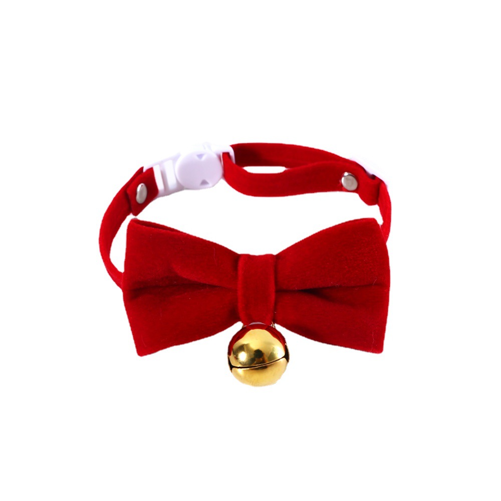 Fiesta de mariposa de seda ajustable campana de mascota collar de gatos anti-asfixia collar de joyería estrella corbata de perro Navidad