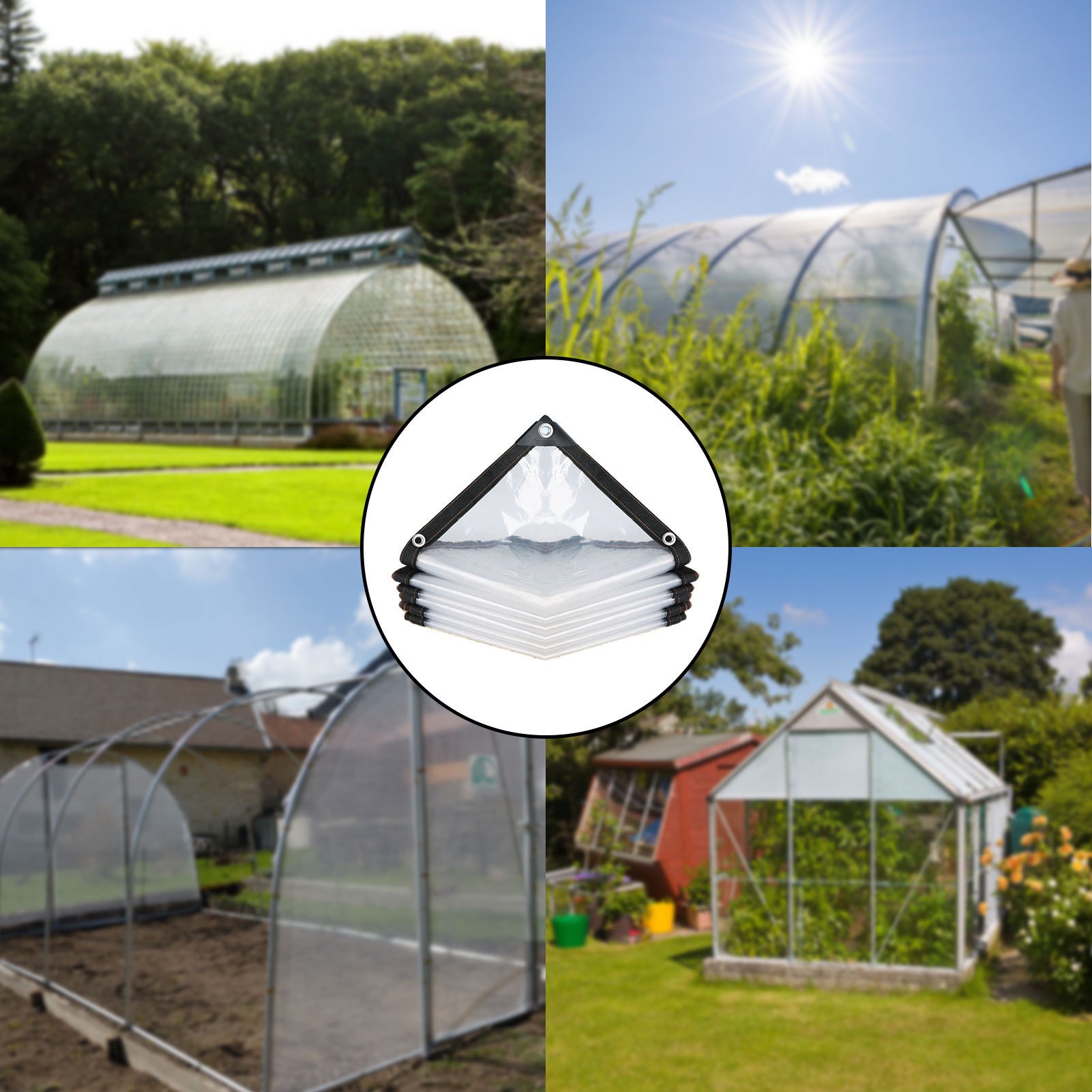Transparent Garden Rainproof Film, Plant Antifreeze Film, Succulent Flower Cold Protection Insulation Film, Clear Poly Tarp