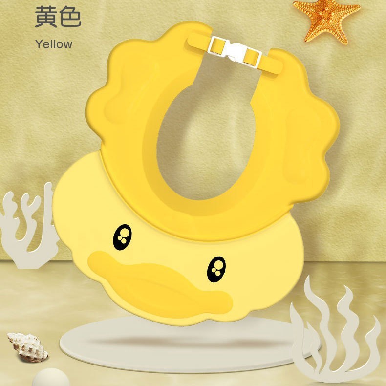 Baby Shampoo Cap with Ear Protection, Adjustable Shampoo Hat for Infants, Waterproof Bathing Cap for Toddlers, Water-Blocking Cap