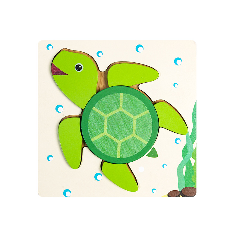 Kindergarten bebé rompecabezas de madera tridimensional juego de rompecabezas 1-3 educación temprana bebés y niños y niñas juguetes