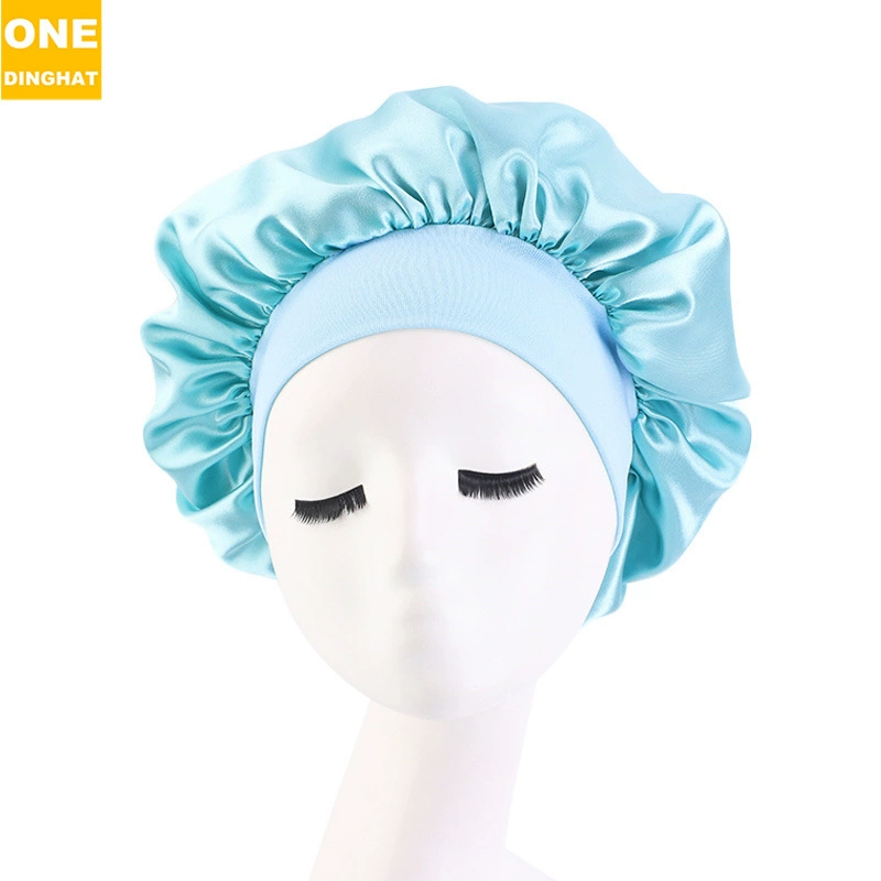 Sleeping Hat TJM-301 — Wide-Edge High-Elastic Ladies Hair Care Cap, Satin-Look, 56–58 cm