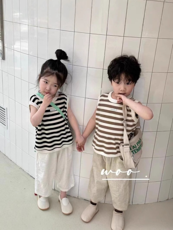 2025 新しい夏の子供の防蚊パンツ男の子と女の子のための韓国スタイルの薄い 9 点パンツベビー綿とリネンのルーズカジュアルパンツ|undefined