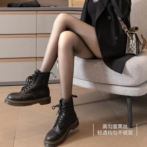  New Ultra-Thin Durable Comfortable Sheer Black Stockings Spring Summer Socks with Skin-Colored Leggings for Slimming and Beautiful Legs