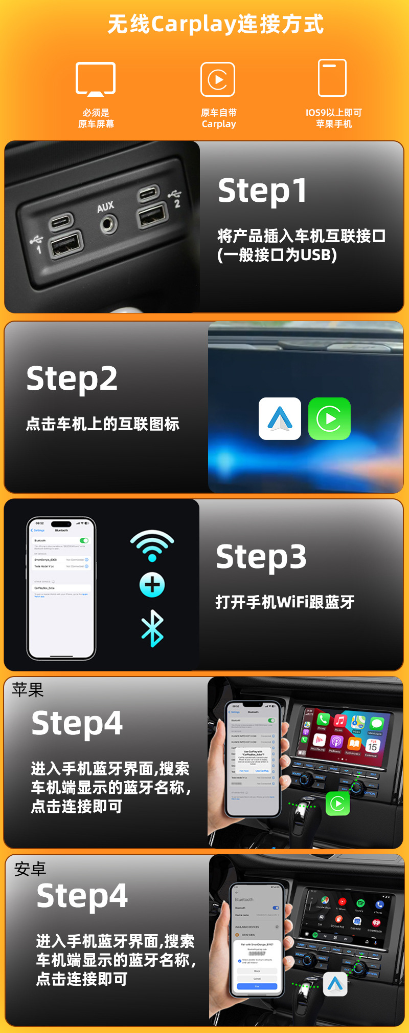Kt's Best-Selling Carplay Box Converts Wired to Wireless, Two-In-One Car Machine Connectivity, Android Autocarplay Box