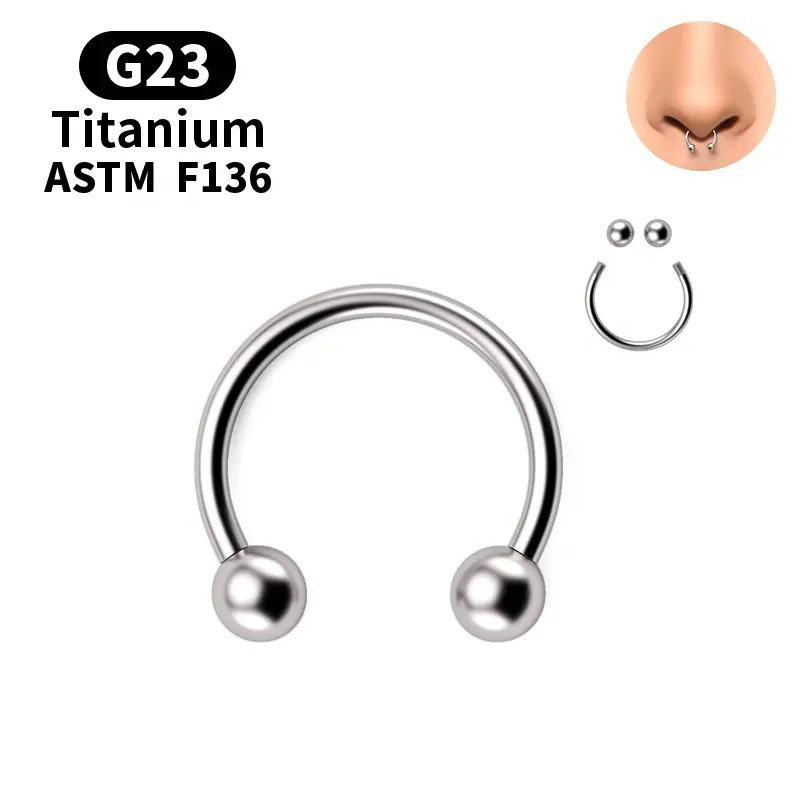 Pointed titanium steel lip stud product view