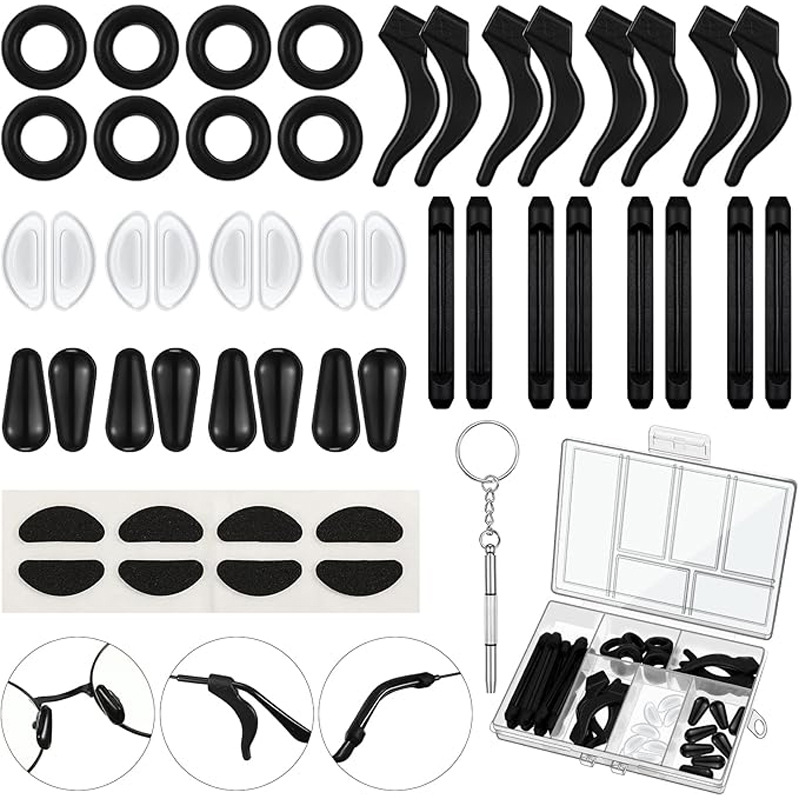 Amazon Explosive Silicone Glasses Anti-slip Cover Air Nose Pad Round Ear Hook Screwdriver Hot Selling suit Glasses