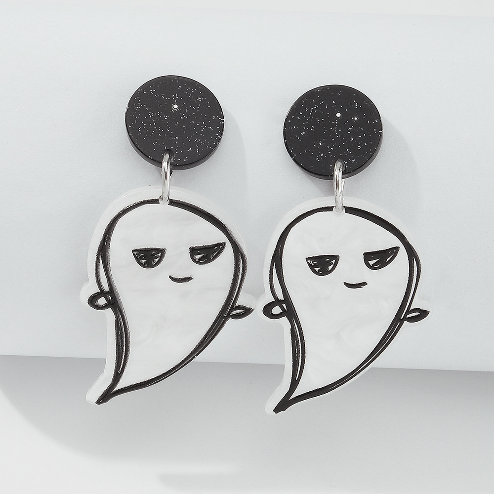 22g Weight No Inlaid Inlay Material Earrings Classification Housewarming, Anniversary, Business, Wedding, Travel, Birthday, Festival Occasion Alloy Material Halloween Festival Geometric Pattern Women'S Gender Fashion Style Halloween New Spider Geometric Alloy Diamond Earrings Wholesale Nihaojewelry 25