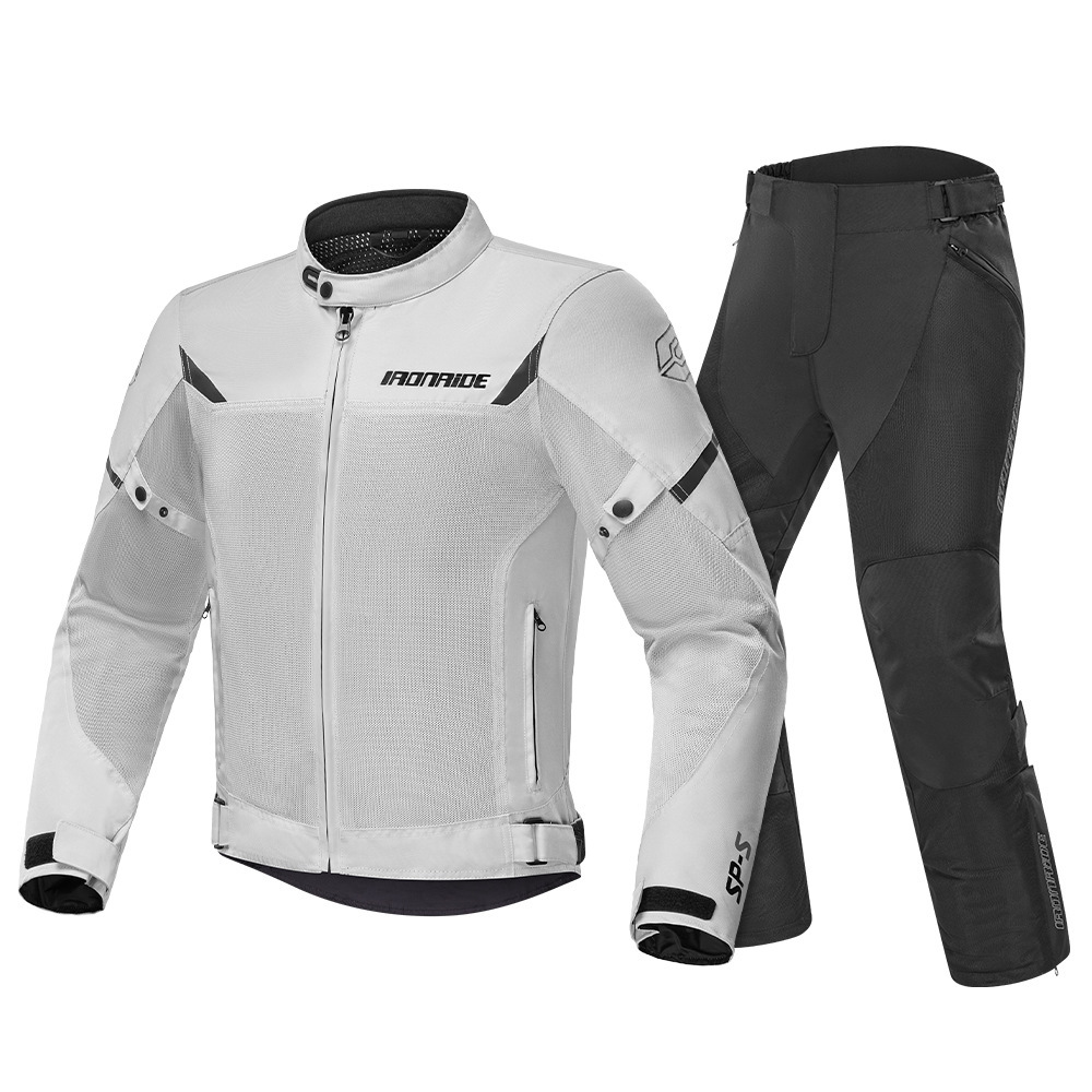 Ropa de ciclismo transpirable de verano, traje de carreras de manga larga de malla todoterreno de motocicleta, traje de tracción superior de motocicleta impermeable