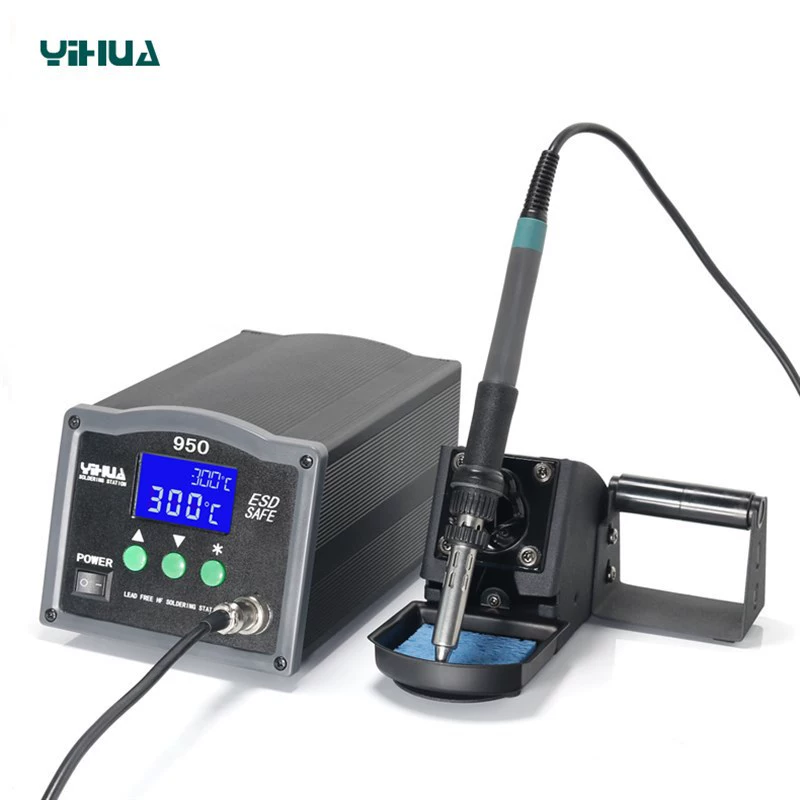 Высокочастотная сварочная платформа Yihua Yinghua 950, высота и температура могут поддерживаться как постоянная температура, интеллектуальная спящая электродуговая паяльная станция мощностью 150 Вт