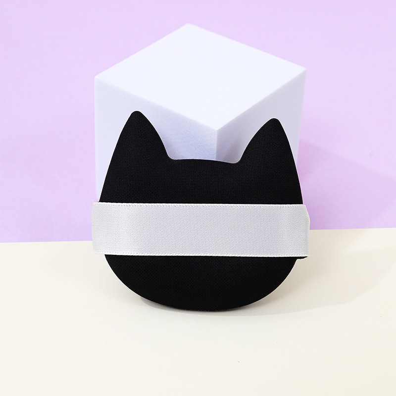 Fábrica personalizada cabeza de gato sin látex cojín de aire seco y húmedo de doble uso esponja de maquillaje soplo de polvo impresión transfronteriza logo belleza huevo