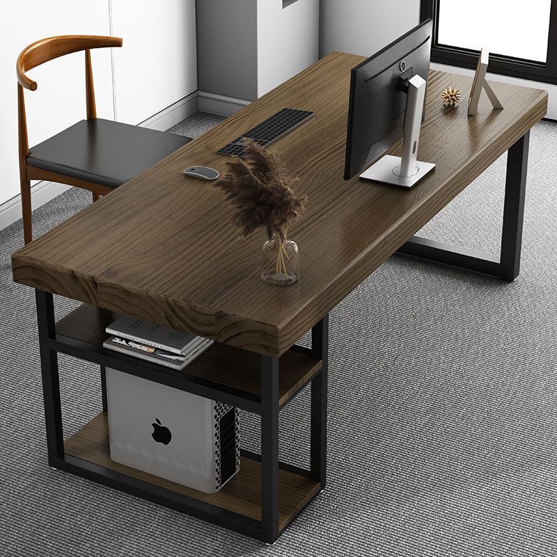 Solid Wood Computer Desk Bedroom Small Apartment Home Desktop Table Student Writing Desk E-Sports Boss Desk Office Desk Work