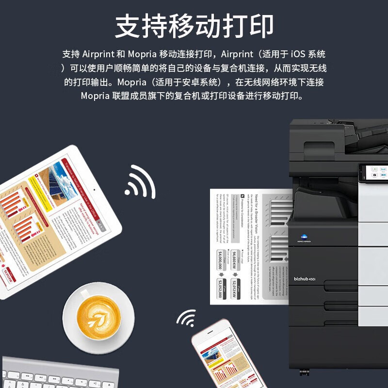 Konica Minolta 450i A3A4 Impresora láser en blanco y negro Copiadora digital de oficina Copiadora de alta velocidad
