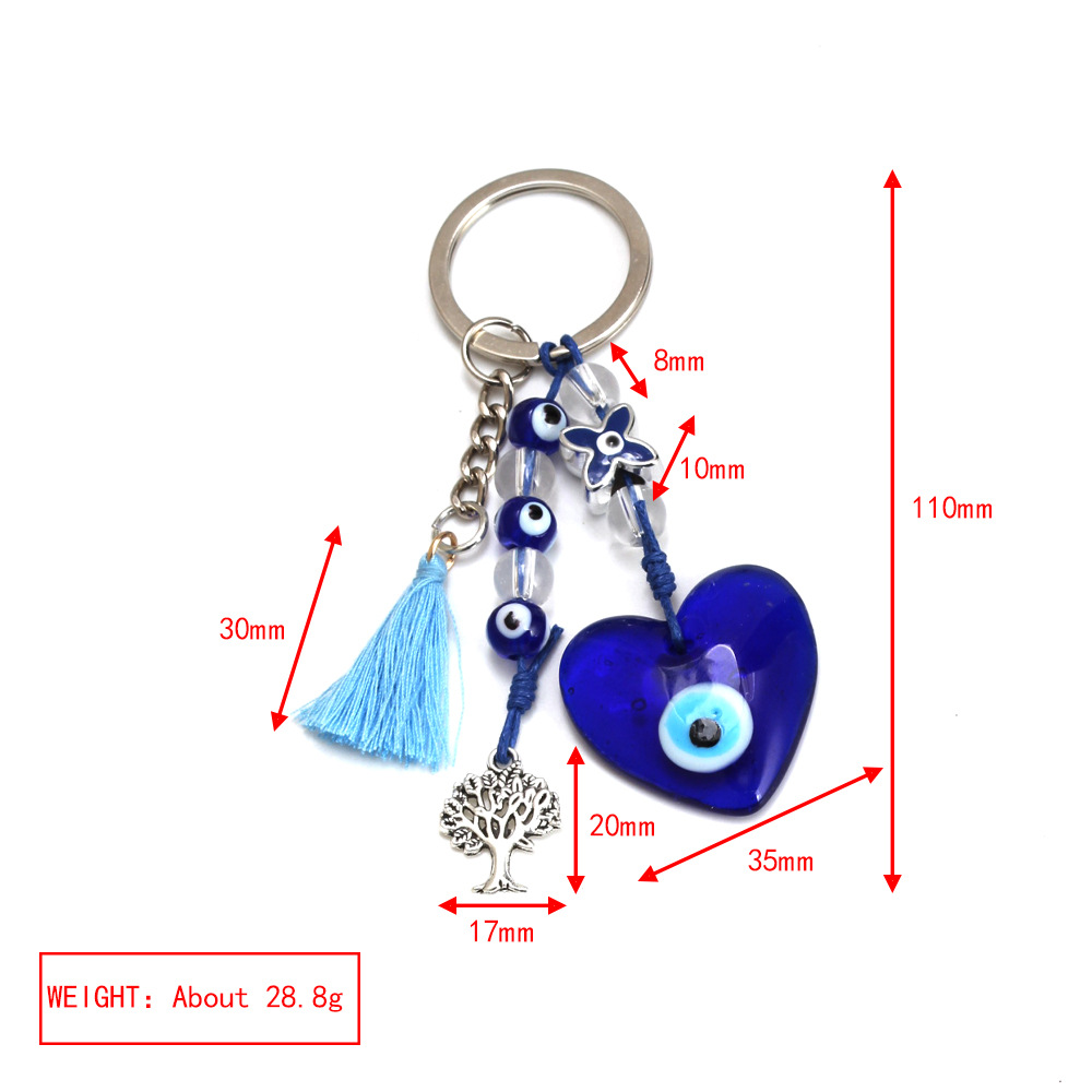 27g Weight Bag Pendant, Keychain Classification 1 Piece Quantity Casual, Daily Occasion Glass Material Devil's Eye Pattern Unisex Gender Retro Style Retro Devil's Eye Glass Unisex Bag Pendant Keychain 9